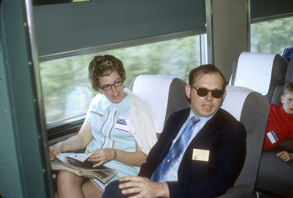 Carol and Carl Jensen on board a Southern excursion coach.
Photo: Dorr Tucker