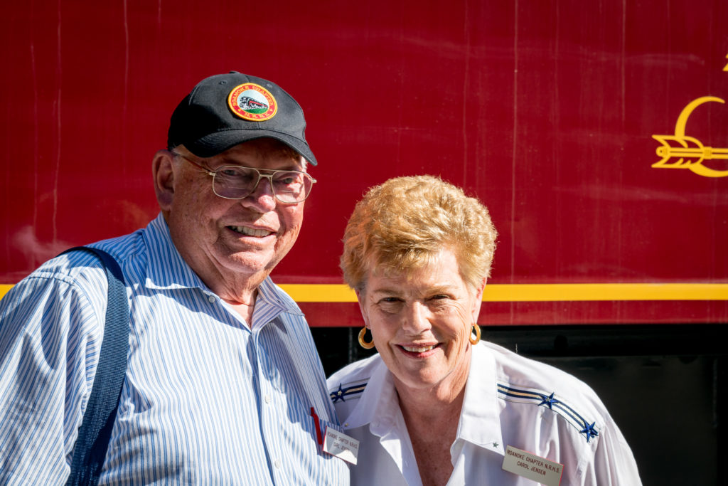 Carl and Carol Jensen in front of 2015 611 excursion train.
Photo: Jeff Lisowski